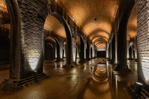 A Victorian brick underground reservoir